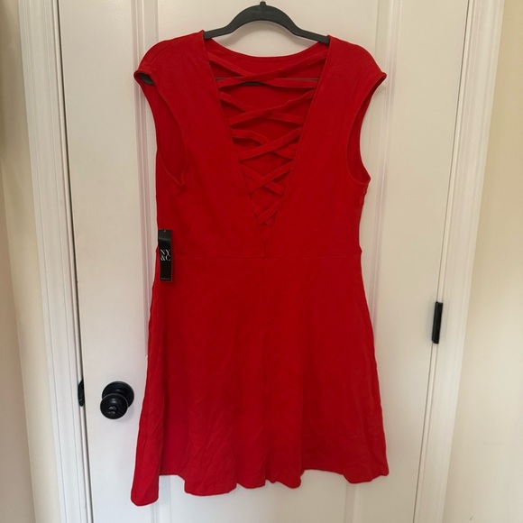 New York & Company Red Mini Dress - Picture 1 of 8